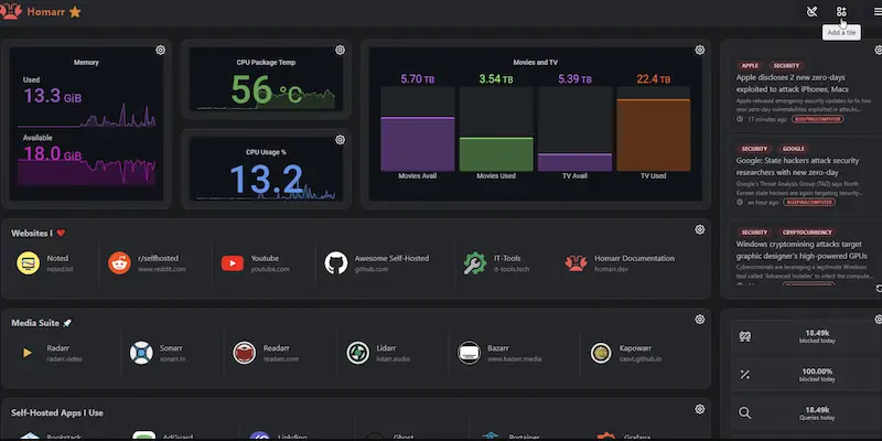 Homarr:免费开源服务器仪表盘工具