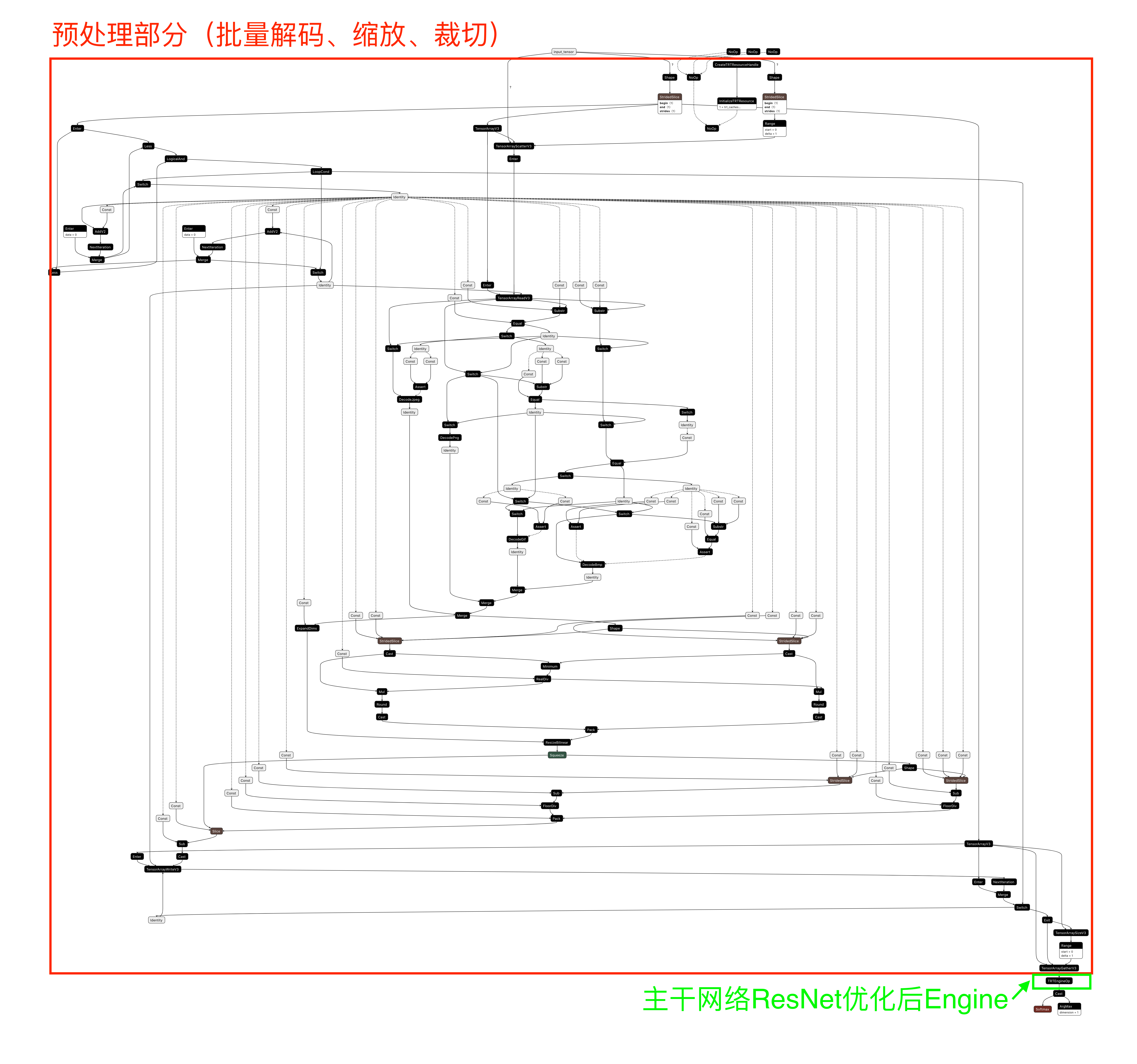 图2 图像分类模型TF-TRT优化结构图