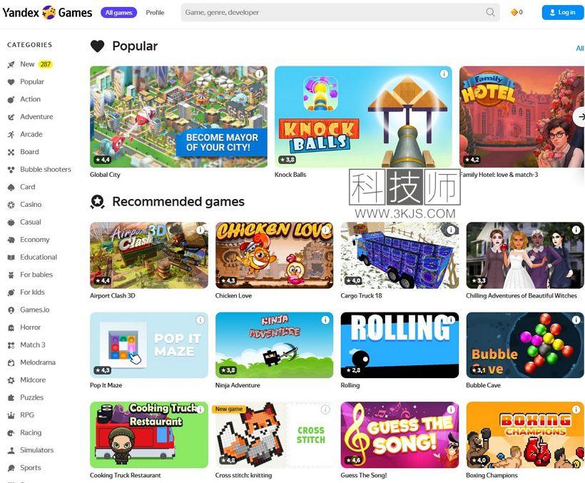 Yandex Game 俄罗斯的在线小游戏平台(含教程)