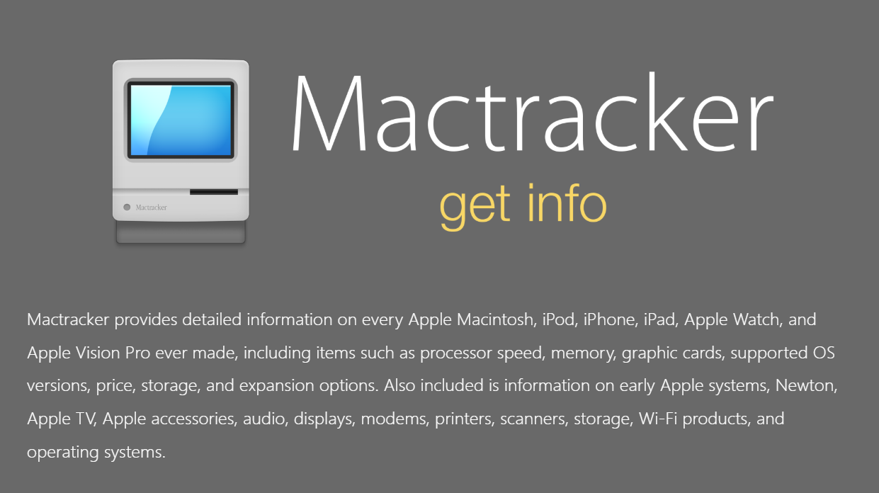 Mactracker|一款苹果设备参数查询工具，果粉必备的专业数据库